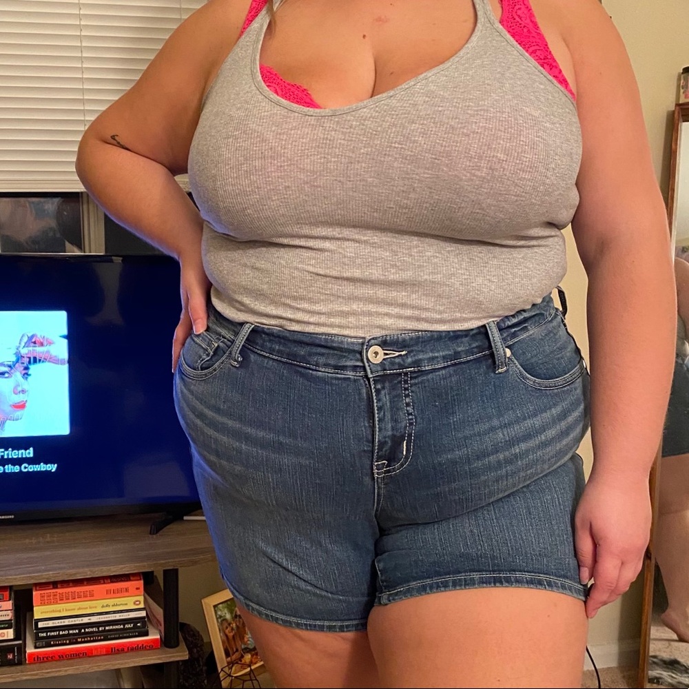 Stretchy Denim Shorts